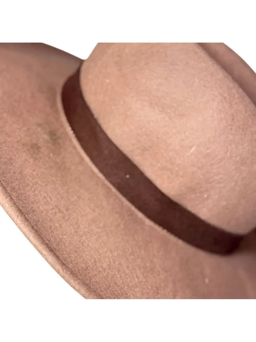Free People Beaumont Suede Band Felt Fedora Hat One Size Beige Brown